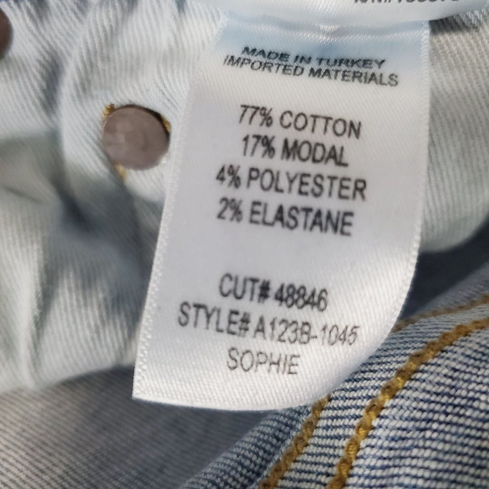 AGOLDE Sophie Raw Hem Ankle SKinny Destressed Jean Sz 25 - Picture 11 of 12